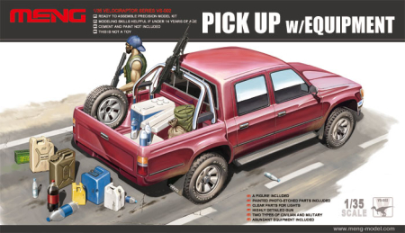 Kituri machete - MENG VS-002 - 1:35 Dual Cab Toyota Hi-Lux Pick Up w/Equipment