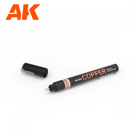 Vopsea Chrome - AK Interactive 1304 - Metallic Liquid Marker - Copper