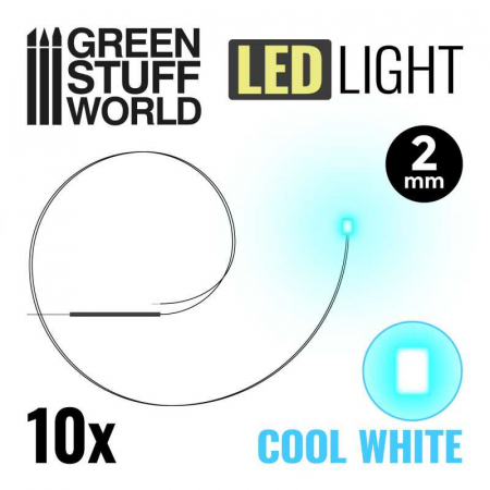 LED-uri - GSW - Cool White Led Lights - 2mm