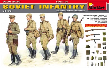 Figurine - Miniart 35108 - 1:35 Soviet Infantry. Special Edition - 5 figures