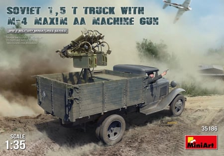 Kituri machete - Miniart 35186 - 1:35 Soviet 1,5 t Truck w/ M-4 Maxim AA Machine Gun