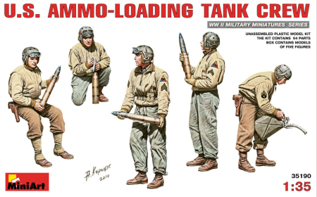 Figurine - Miniart 35190 - 1:35 U.S. Ammo-Loading Tank Crew