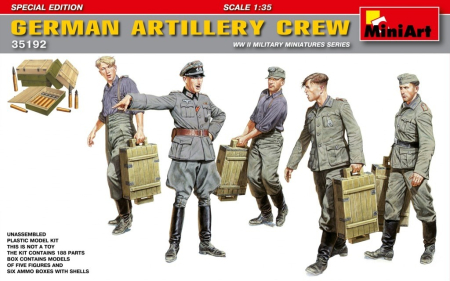 Figurine - Miniart 35192 - 1:35 German Artillery Crew - Special Edition - 5 figures