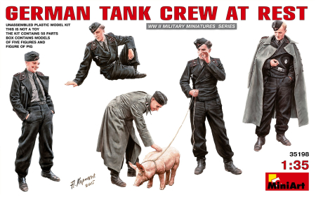 Figurine - Miniart 35198 - German Tank Crew at Rest - 6 figures 1:35