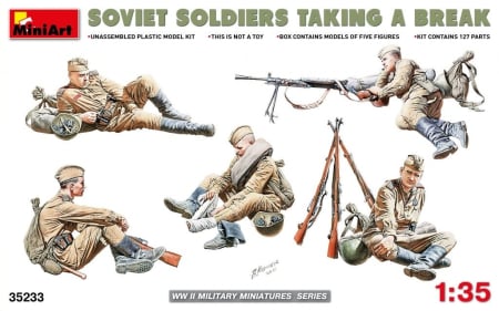 Figurine - Miniart 35233 - Soviet Soldiers Taking a Break - 5 figures 1:35