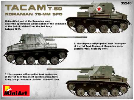 Miniart 35240 - 1:35 Romanian 76-mm SPG Tacam T-60 (Full Interior) [1]