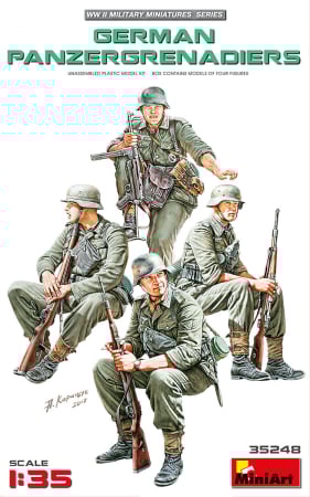 Figurine - Miniart 35248 - 1:35 GERMAN PANZERGRENADIERS - 4 figures