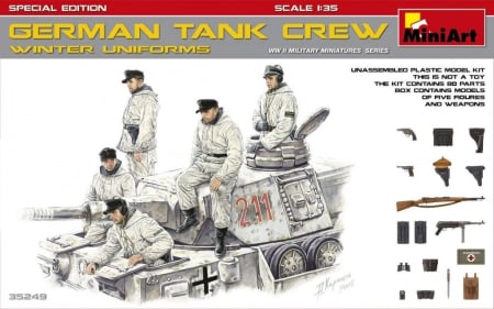 Figurine - Miniart 35249 - German Tank Crew (Winter Uniforms) - SpecialEdition - 5 figures 1:35