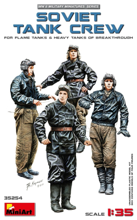 Figurine - Miniart 35254 - 1:35 SOVIET TANK CREW (for Flame Tanks & Heavy Tanks of Breakthrough) - 5 figures