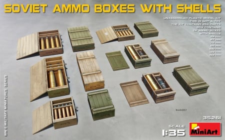 Vopsire, Weathering & Diorama - Miniart 35261 - Soviet Ammo Boxes w/Shells 1:35