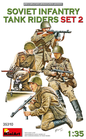 Figurine - Miniart 35310 - 1:35 SOVIET INFANTRY TANK RIDERS SET 2
