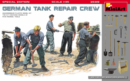 Figurine - Miniart 35319 - 1:35 German Tank Repair Crew. Special Edition - 5 figures