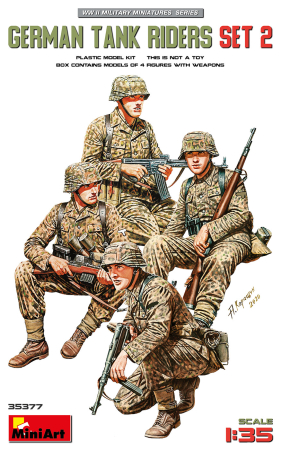 Figurine - Miniart 35377 - 1:35 German Tank Riders Set 2