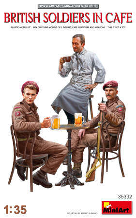 Figurine - Miniart 35392 - 1:35 British Soldiers in Cafe