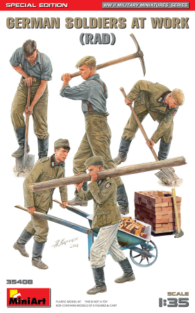 Figurine - Miniart 35408 - 1:35 German Soldiers at Work (RAD) Special Edition