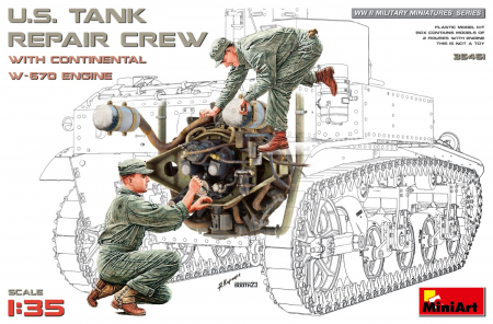 Kituri machete - Miniart 35461 - 1:35 U.S. Tank Repair Crew w/Continental W-670 Engine