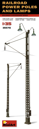 Vopsire, Weathering & Diorama - Miniart 35570 - Railroad Power Poles & Lamps 1:35