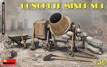 Vopsire, Weathering & Diorama - Miniart 35593 - 1:35 Concrete Mixer Set