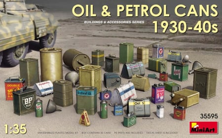 Vopsire, Weathering & Diorama - Miniart 35595 - 1:35 Oil & Petrol Cans 1930-40s