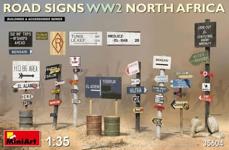 Décor - Miniart 35604 - 1:35 Road Signs WW2 (N.Africa)