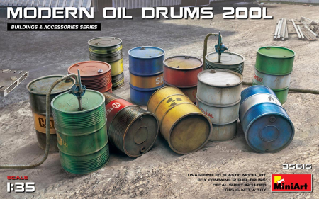 Accesorii diorama - MiniArt 35615 - 1:35 Modern Oil Drums (200l)