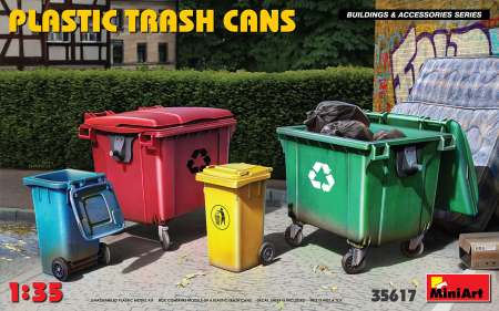 Accesorii diorama - MiniArt 35617 - 1:35 Plastic Trash Cans