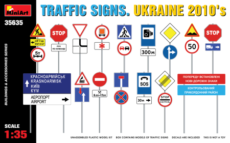 Accesorii diorama - MiniArt 35635 - 1:35 TRAFFIC SIGNS. UKRAINE 2010's