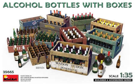 Noutati - MiniArt 35665 - 1:35 Alcohol Bottles With Boxes