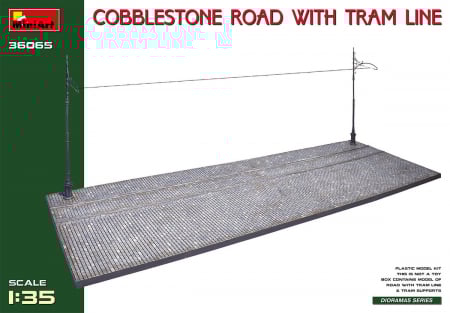 Alte accesorii - MiniArt 36065 - 1:35 Cobblestone Road w/Tram Line (Injection Mold)