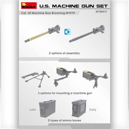 MiniArt 37047 - 1:35 U.S. Machine Gun Set (with photo-etched parts) [1]