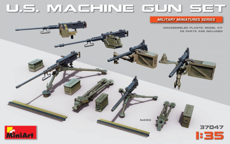 Accesorii diorama - MiniArt 37047 - 1:35 U.S. Machine Gun Set (with photo-etched parts)
