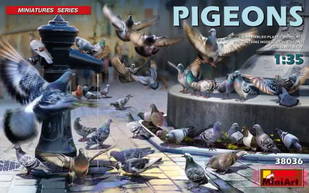 Décor - Miniart 38036 - 1:35 Pigeons - 36 figures