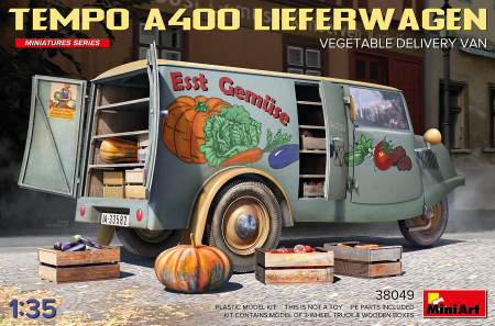 Vehicule civile - Miniart 38049 - 1:35 Tempo A400 Lieferwagen. Vegetable Delivery Van