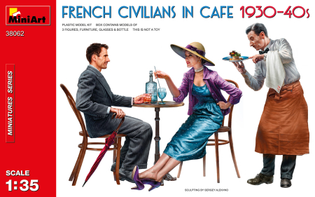 Figurine - Miniart 38062 - 1:35 French Civilians in Cafe 1930-40s