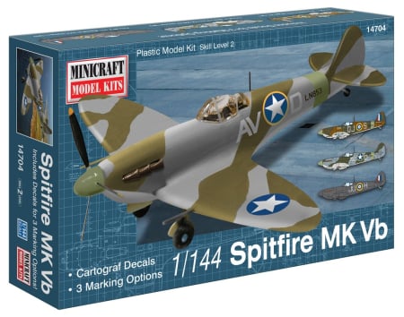 Avioane - Minicraft 14704 - 1:144 Spitfire Vb USAAF/RAF with 3 marking options