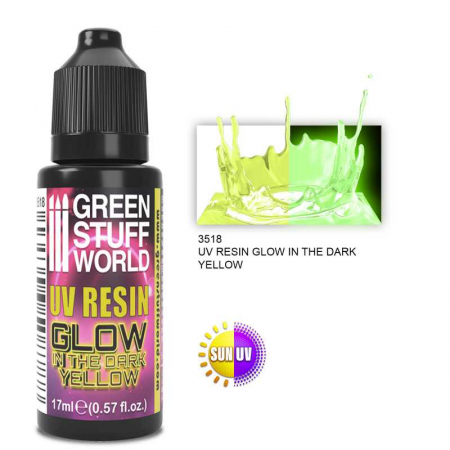 Vopsire, Weathering & Diorama - GSW - UV RESIN 17ml YELLOW - Glow in the Dark