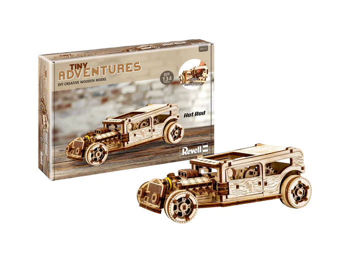 Noutati - Revell 00612 - 1:32 - Puzzle 3D Tiny Adventures - Hot Rod