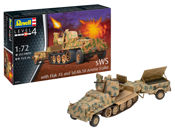Kituri machete - Revell 03293 - 1:72 - sWS with Flak43 and Sd.Ah58 Ammo Trailer