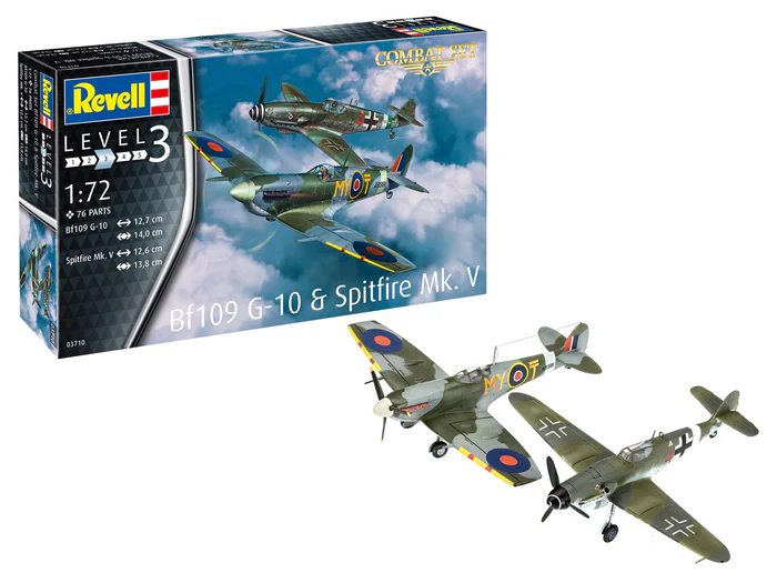 Kituri machete - Revell 03710 - 1:72 - Combat Set Bf109G-10 & Spitfire Mk.V