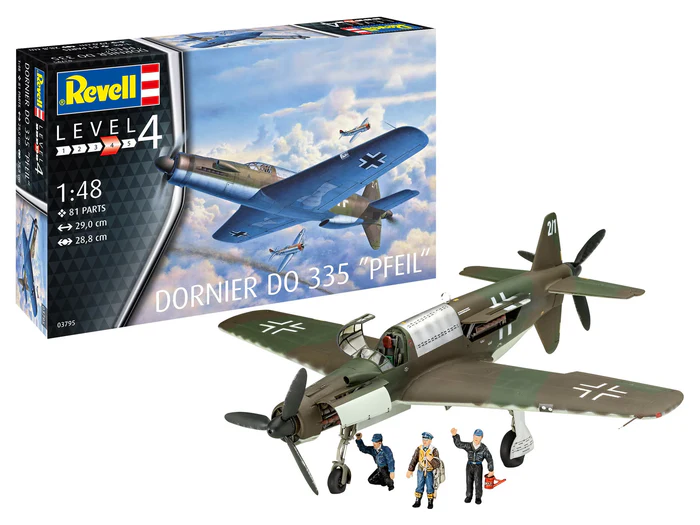 Kituri machete - Revell 03795 - 1:48 - Dornier Do 335 "Pfeil"