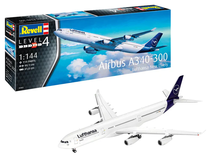 Noutati - Revell 03803 - 1:144 - Airbus A340-300 "Lufthansa" New Livery