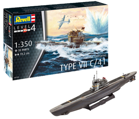 Kituri machete - Revell 05154 - 1:350 German Submarine Type VII C/41
