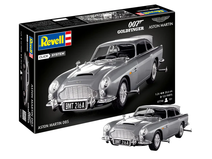 Kituri machete - Revell 07746 - 1:24 - James Bond Aston Martin DB5 (Click System) Revell multi-colour assembly kit
