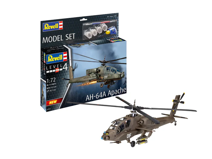 Noutati - Revell 63824 - 1:72 - Model Set AH-64A Apache