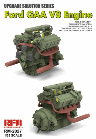 Accesorii machete - Rye Field Model 2027 - 1:35 GAA V8 Engine For M4 Tank