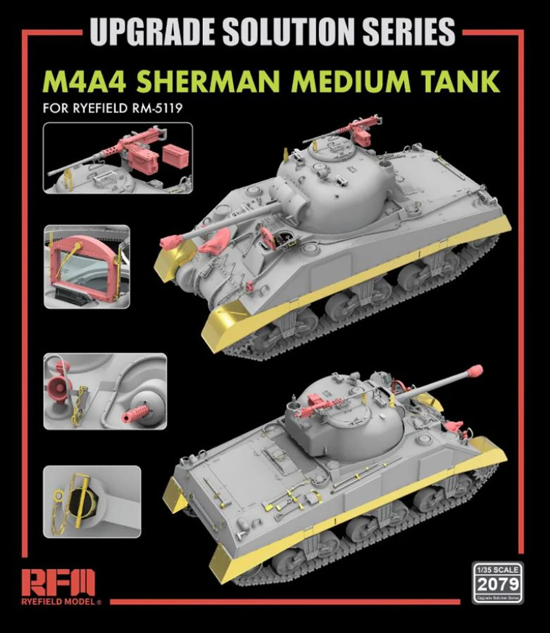 Noutati - Rye Field Model - 2079 1:35 Upgrade set for M4A4 Sherman Medium Tank