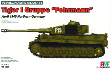 Kituri machete - Ryefield Model 5005 1:35 Pz.Kpfw.VI Tiger I Gruppe ”Fehrmann” April 1945