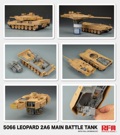 Rye Field Model 5066 - 1:35 Leopard 2A6 Main Battle Tank with FULL INTERIOR [4]