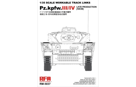 Seturi senile si roti - Rye Field Model 5037 - 1:35 Workable Tracks for Panzer III/IV Late