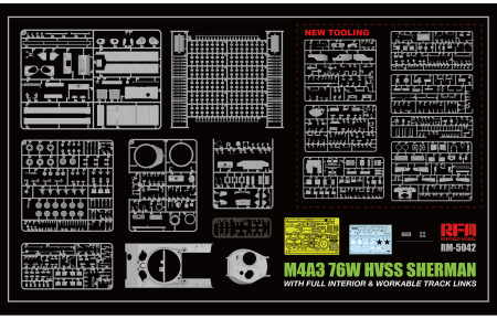 Rye Field Model 5042 - 1:35 M4A3 76W HVSS Sherman w/full interior [2]
